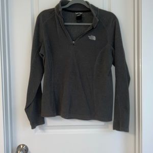 Womens Grey North Face 1/4 Zip Size Medium